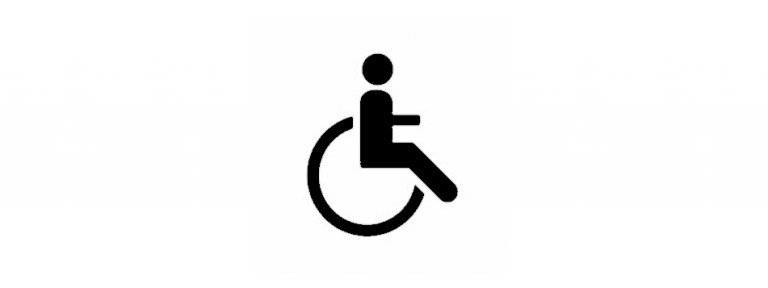 Mobilité réduite Pictogramme personne en fauteuil roulant